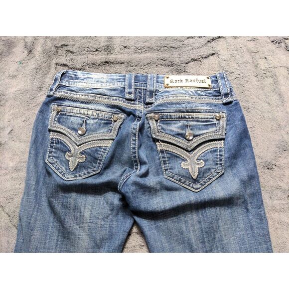 Rock Revival Ashley Easy Capri Women's Size 27, Medium Wash - Picture 11 of 12